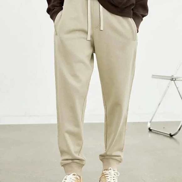 Tan Mens Solid Sweatpants - Picture 4 of 4